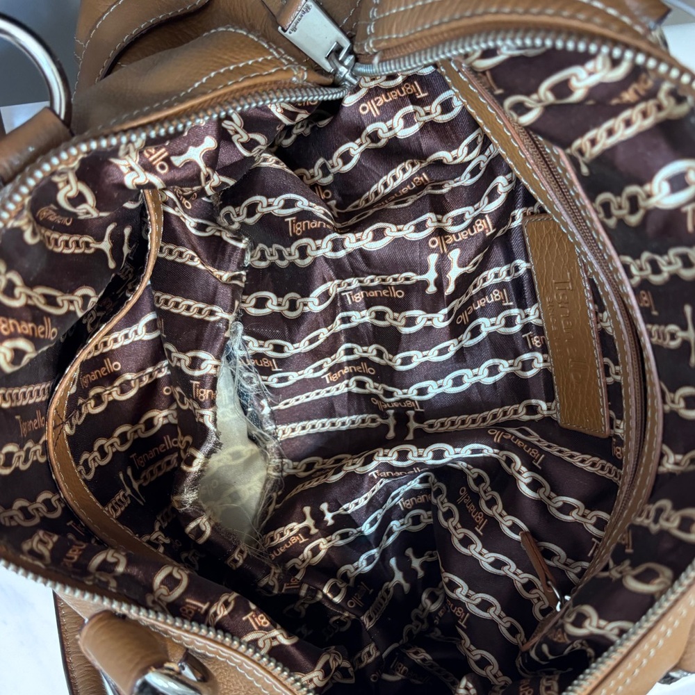 Tignanello Brown Leather Shoulder Bag - Picture 3 of 10